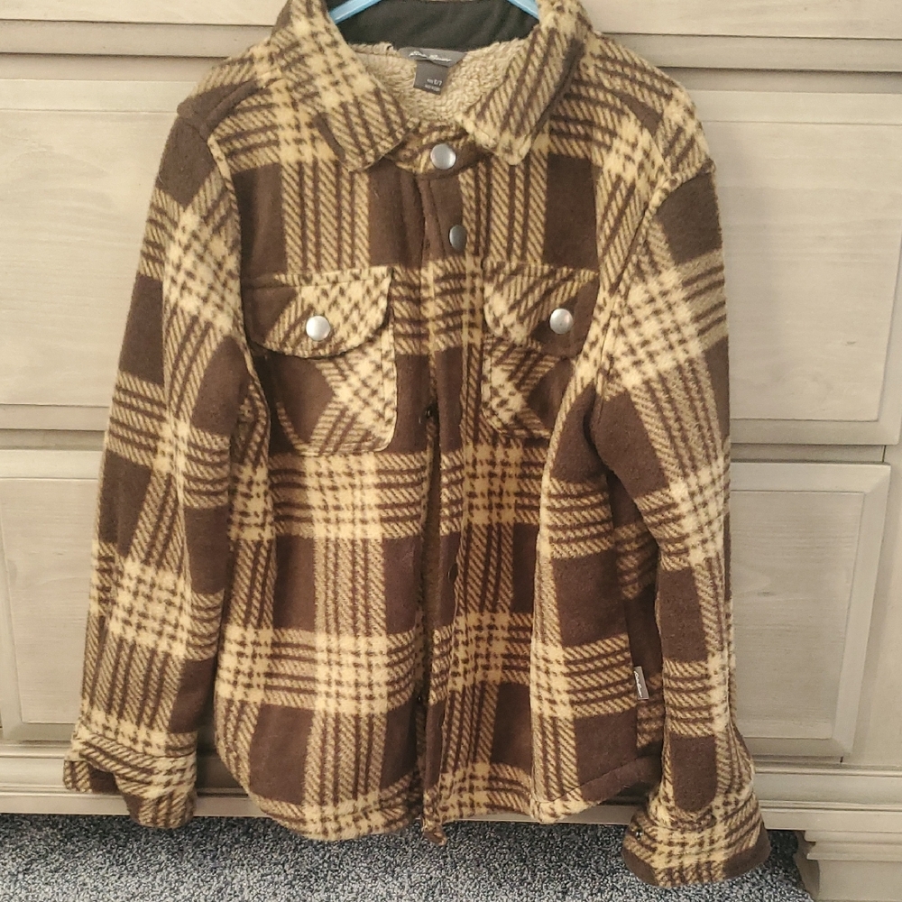 Eddie Bauer Kids' Brown and Cream Fleece Jacket